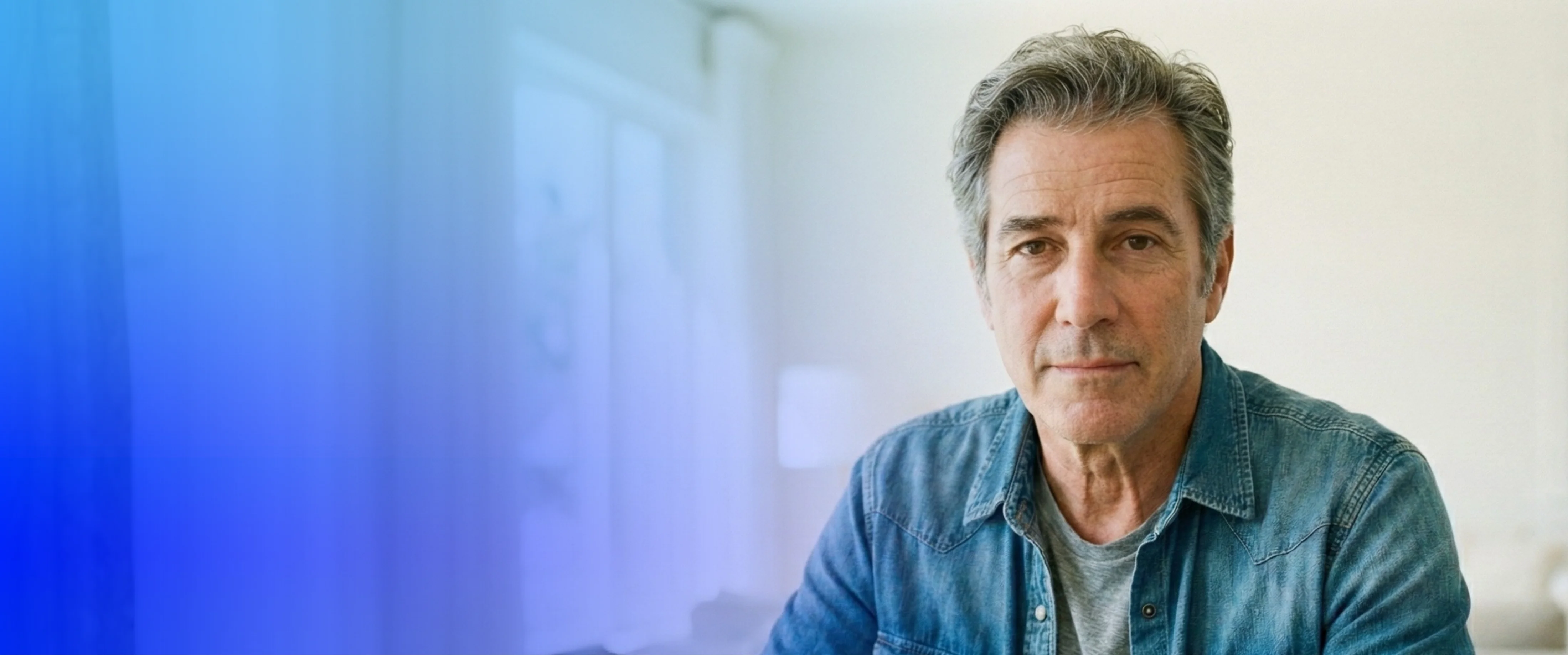 Confident man in his 40s-70s